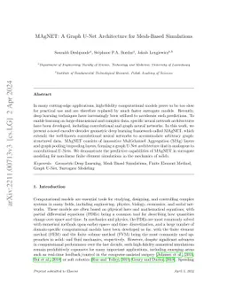 MAgNET: A Graph U-Net Architecture for Mesh-Based Simulations