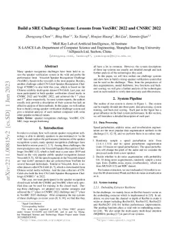 Build a SRE Challenge System: Lessons from VoxSRC 2022 and CNSRC 2022