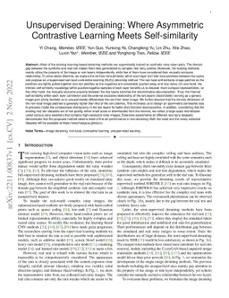 Unsupervised Deraining: Where Asymmetric Contrastive Learning Meets
  Self-similarity
