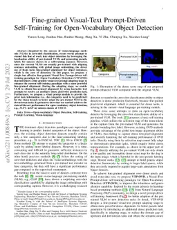 Fine-grained Visual-Text Prompt-Driven Self-Training for Open-Vocabulary
  Object Detection