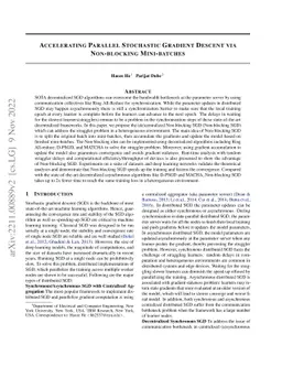 Accelerating Parallel Stochastic Gradient Descent via Non-blocking
  Mini-batches