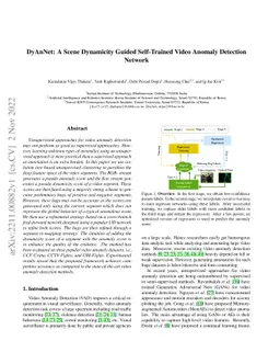 DyAnNet: A Scene Dynamicity Guided Self-Trained Video Anomaly Detection
  Network
