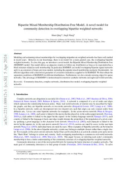 Bipartite mixed membership distribution-free model. A novel model for
  community detection in overlapping bipartite weighted networks