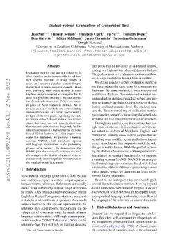 Dialect-robust Evaluation of Generated Text