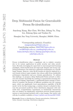 Deep Multimodal Fusion for Generalizable Person Re-identification