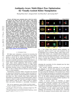 Ambiguity-Aware Multi-Object Pose Optimization for Visually-Assisted
  Robot Manipulation