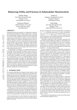 Balancing Utility and Fairness in Submodular Maximization (Technical
  Report)