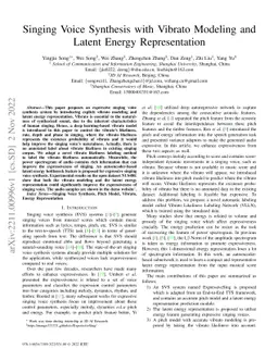 Singing Voice Synthesis with Vibrato Modeling and Latent Energy
  Representation