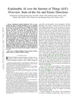 Explainable AI over the Internet of Things (IoT): Overview,
  State-of-the-Art and Future Directions