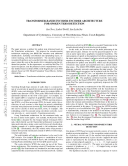 Transformer-based encoder-encoder architecture for Spoken Term Detection
