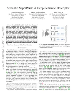 Semantic SuperPoint: A Deep Semantic Descriptor
