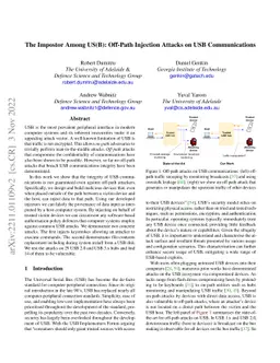 The Impostor Among US(B): Off-Path Injection Attacks on USB
  Communications