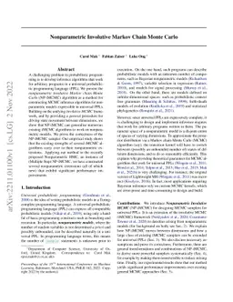 Nonparametric Involutive Markov Chain Monte Carlo