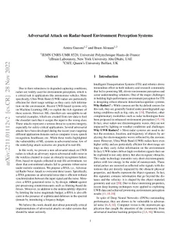 Adversarial Attack on Radar-based Environment Perception Systems