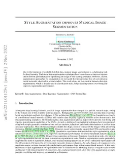 Style Augmentation improves Medical Image Segmentation