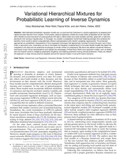 Variational Hierarchical Mixtures for Probabilistic Learning of Inverse
  Dynamics
