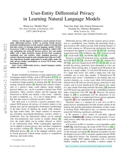 User-Entity Differential Privacy in Learning Natural Language Models