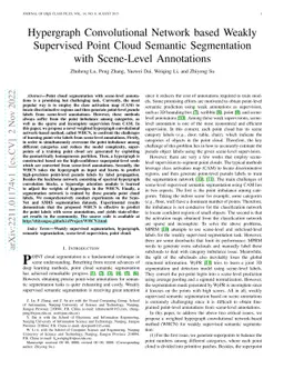 Hypergraph Convolutional Network based Weakly Supervised Point Cloud
  Semantic Segmentation with Scene-Level Annotations