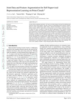 Joint Data and Feature Augmentation for Self-Supervised Representation
  Learning on Point Clouds