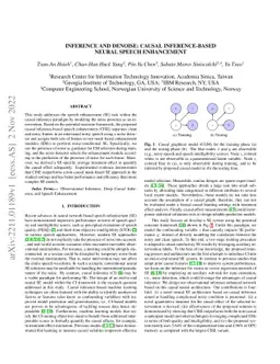 Inference and Denoise: Causal Inference-based Neural Speech Enhancement