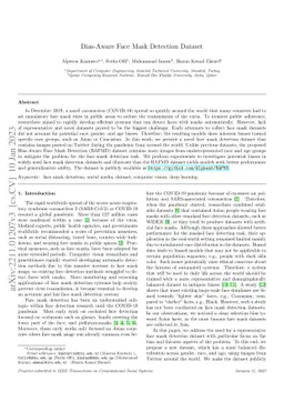 Bias-Aware Face Mask Detection Dataset