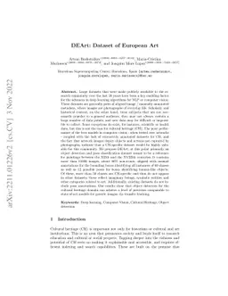 DEArt: Dataset of European Art