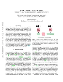 Audio Language Modeling using Perceptually-Guided Discrete
  Representations
