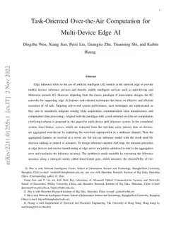Task-Oriented Over-the-Air Computation for Multi-Device Edge AI