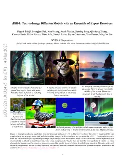 eDiff-I: Text-to-Image Diffusion Models with an Ensemble of Expert
  Denoisers