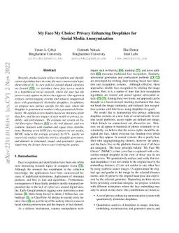 My Face My Choice: Privacy Enhancing Deepfakes for Social Media
  Anonymization