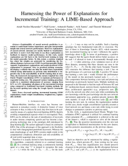 Harnessing the Power of Explanations for Incremental Training: A
  LIME-Based Approach