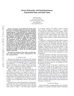 Inverse Kinematics with Dual-Quaternions, Exponential-Maps, and Joint
  Limits