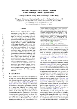 Generative Entity-to-Entity Stance Detection with Knowledge Graph
  Augmentation