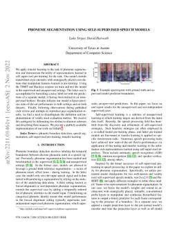 Phoneme Segmentation Using Self-Supervised Speech Models