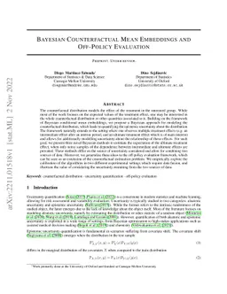 Bayesian Counterfactual Mean Embeddings and Off-Policy Evaluation