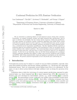 Conformal Prediction for STL Runtime Verification