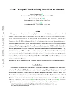 NaRPA: Navigation and Rendering Pipeline for Astronautics