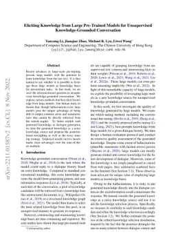 Eliciting Knowledge from Large Pre-Trained Models for Unsupervised
  Knowledge-Grounded Conversation
