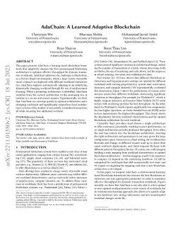 AdaChain: A Learned Adaptive Blockchain