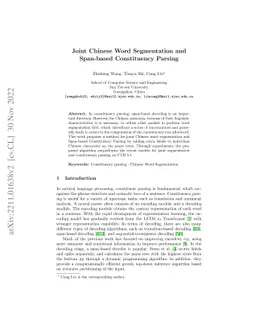 Joint Chinese Word Segmentation and Span-based Constituency Parsing