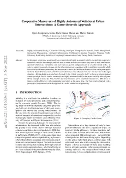 Cooperative Maneuvers of Highly Automated Vehicles at Urban
  Intersections: A Game-theoretic Approach