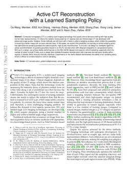 Active CT Reconstruction with a Learned Sampling Policy