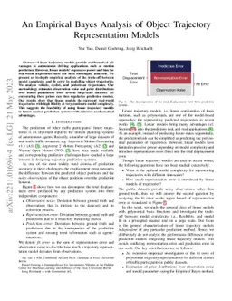 An Empirical Bayes Analysis of Object Trajectory Representation Models