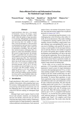 Data-efficient End-to-end Information Extraction for Statistical Legal
  Analysis