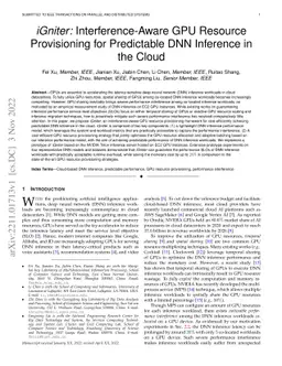 iGniter: Interference-Aware GPU Resource Provisioning for Predictable
  DNN Inference in the Cloud
