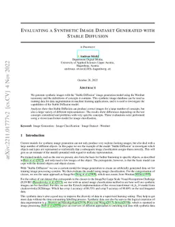 Evaluating a Synthetic Image Dataset Generated with Stable Diffusion