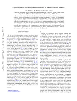 Exploring explicit coarse-grained structure in artificial neural
  networks