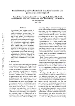 Human in the loop approaches in multi-modal conversational task guidance
  system development