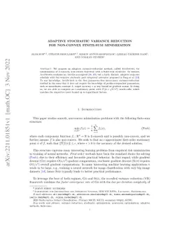 Adaptive Stochastic Variance Reduction for Non-convex Finite-Sum
  Minimization