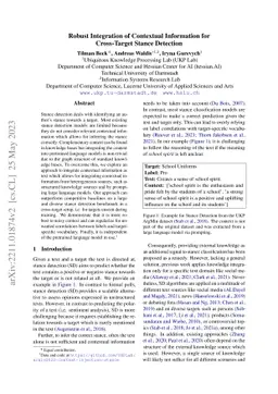 Contextual information integration for stance detection via
  cross-attention